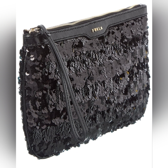 Furla Sparkling Black Sequin Wristlet - Picture 4 of 15